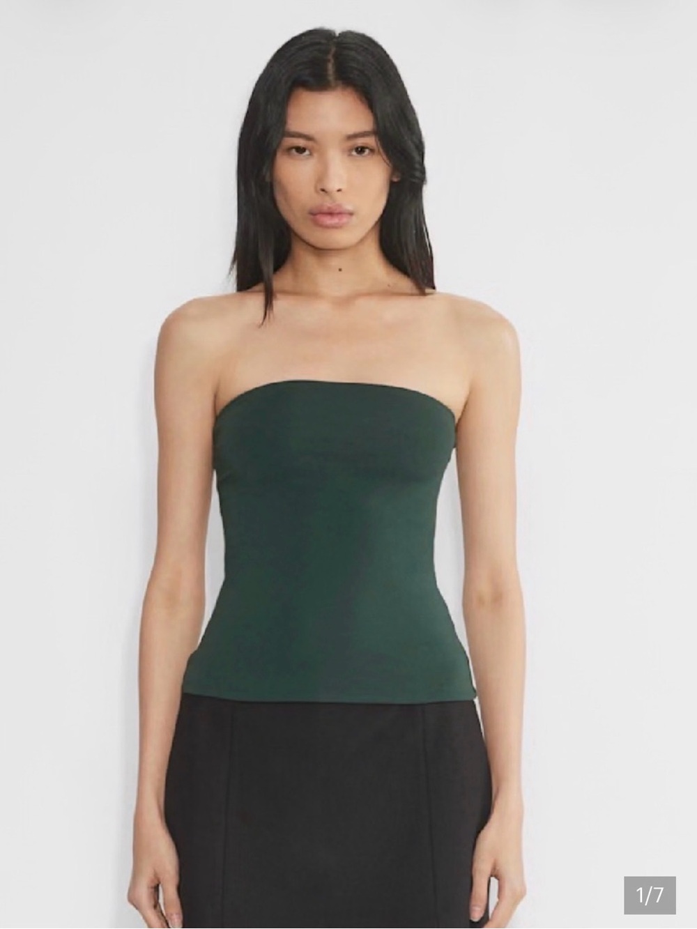 Aritzia Original Contour Tube Top emerald green medium